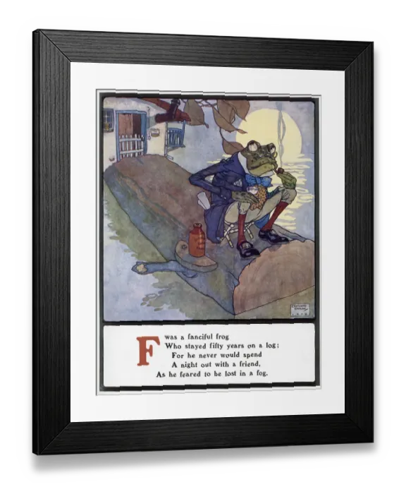 Framed Print : F was a fanciful frog Framed Print : F was a fanciful frog