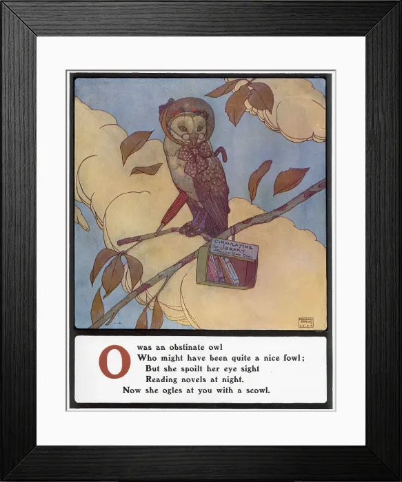 Framed Print : O was an obstinate owl Framed Print : O was an obstinate owl