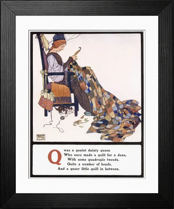 Framed Print : Q was a quaint dainty queen Framed Print : Q was a quaint dainty queen