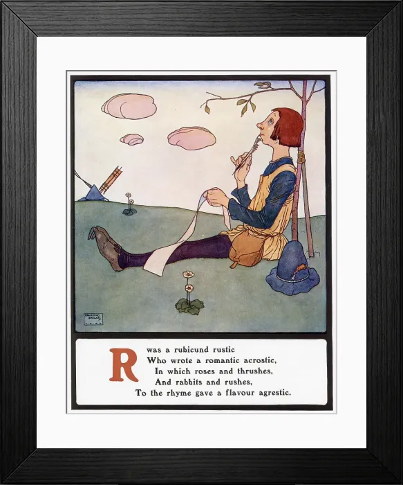 Framed Print : R was a rubicund rustic Framed Print : R was a rubicund rustic