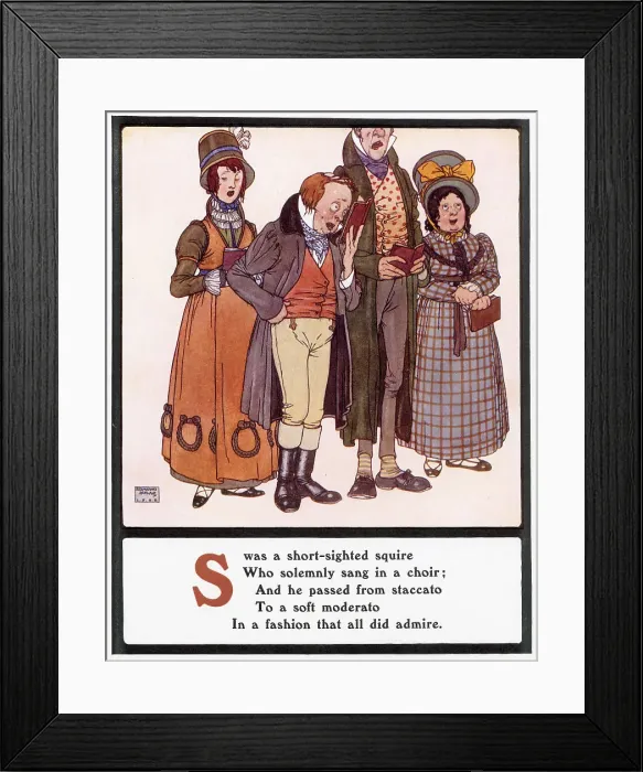 Framed Print : S was a short-sighted squire Framed Print : S was a short-sighted squire