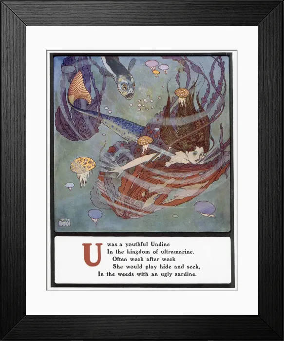 Framed Print : U was a youthful Undine Framed Print : U was a youthful Undine