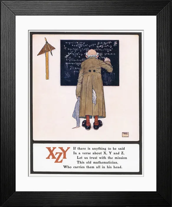Framed Print : X, Y, Z verse Framed Print : X, Y, Z verse