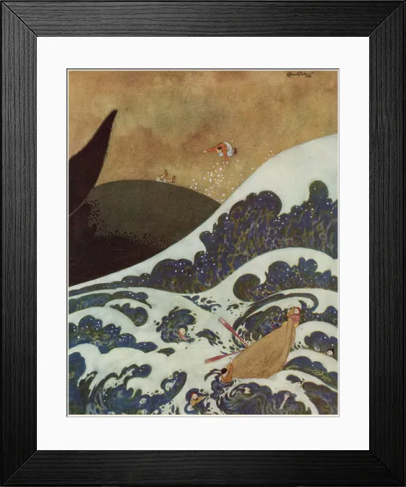 Framed Print : Sindbad, the episode of the whale Framed Print : Sindbad, the episode of the whale