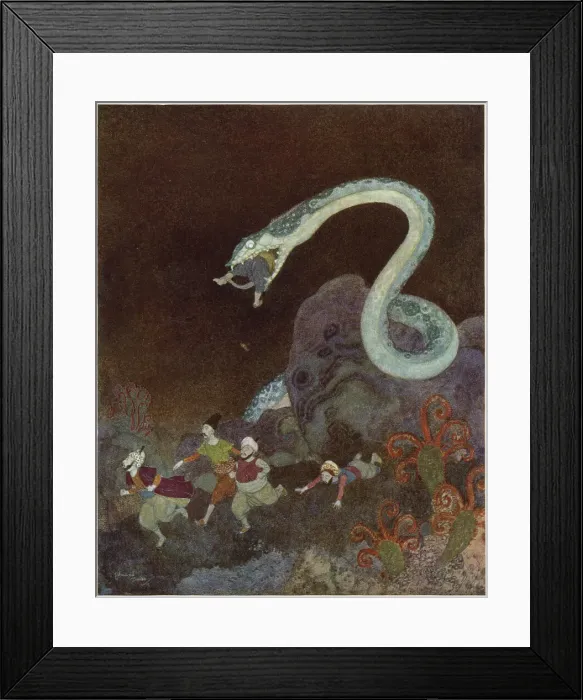 Framed Print : Sindbad, the episode of the snake Framed Print : Sindbad, the episode of the snake
