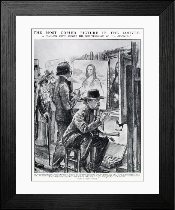 Framed Print : Mona Lisa - the most copied picture in the Louvre Framed Print : Mona Lisa - the most copied picture in the Louvre