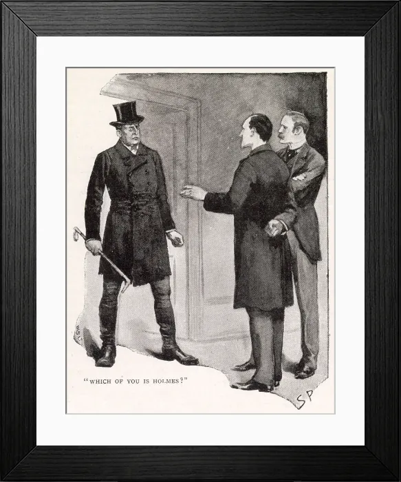 Framed Print : Sherlock Holmes - The Adventure of The Speckled Band. Which of you is Holmes? Date: 1892 Framed Print : Sherlock Holmes - The Adventure of The Speckled Band. Which of you is Holmes? Date: 1892