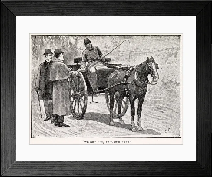 Framed Print : Sherlock Holmes - The Adventure of The Speckled Band. We got off, paid our fare. Date: 1892 Framed Print : Sherlock Holmes - The Adventure of The Speckled Band. We got off, paid our fare. Date: 1892