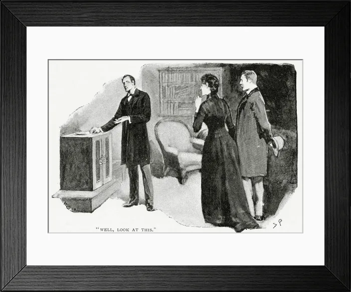 Framed Print : Sherlock Holmes - The Adventure of The Speckled Band. Well, look at this. Date: 1892 Framed Print : Sherlock Holmes - The Adventure of The Speckled Band. Well, look at this. Date: 1892