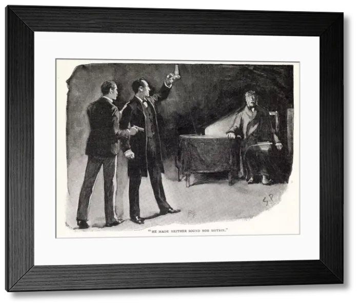 Framed Print : Sherlock Holmes - The Adventure of The Speckled Band. He made neither sound nor motion. Date: 1892 Framed Print : Sherlock Holmes - The Adventure of The Speckled Band. He made neither sound nor motion. Date: 1892