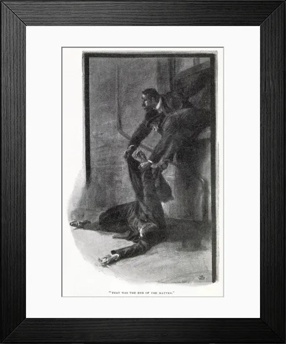 Framed Print : Sherlock Holmes - The Adventure of The Bruce-Partington Plans. That was the end of the matter. Date: 1908 Framed Print : Sherlock Holmes - The Adventure of The Bruce-Partington Plans. That was the end of the matter. Date: 1908