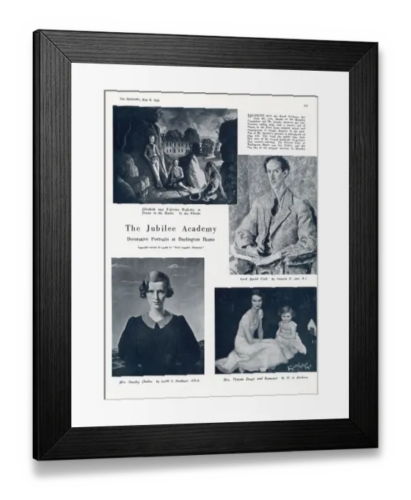 Framed Print : Royal Academy in Jubilee year - decorative portraits Framed Print : Royal Academy in Jubilee year - decorative portraits