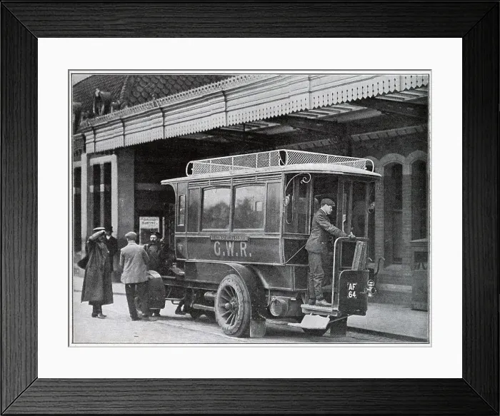 Framed Print : New Motor Service the G.W.R. 1904 Framed Print : New Motor Service the G.W.R. 1904