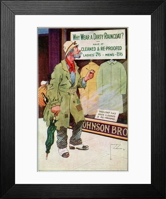 Framed Print : Promo card by Lawson Wood for Johnson Brothers Framed Print : Promo card by Lawson Wood for Johnson Brothers