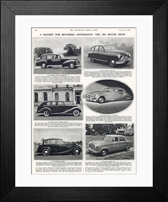 Framed Print : The 1951 Motor Show Framed Print : The 1951 Motor Show