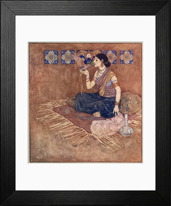 Framed Print : The Arabian Nights, illustration by Edmund Dulac. The Story of the Wicked Half-Brothers. Pirouze, the fairest and most honourably born Date: 1907 Framed Print : The Arabian Nights, illustration by Edmund Dulac. The Story of the Wicked Half-Brothers. Pirouze, the fairest and most honourably born Date: 1907