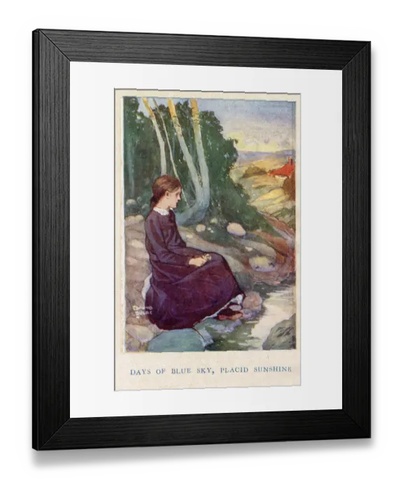 Framed Print : Jane Eyre by Charlotte Bronte, illustration by Edmund Dulac. Days of blue sky, placid sunshine. Date: 1922 Framed Print : Jane Eyre by Charlotte Bronte, illustration by Edmund Dulac. Days of blue sky, placid sunshine. Date: 1922