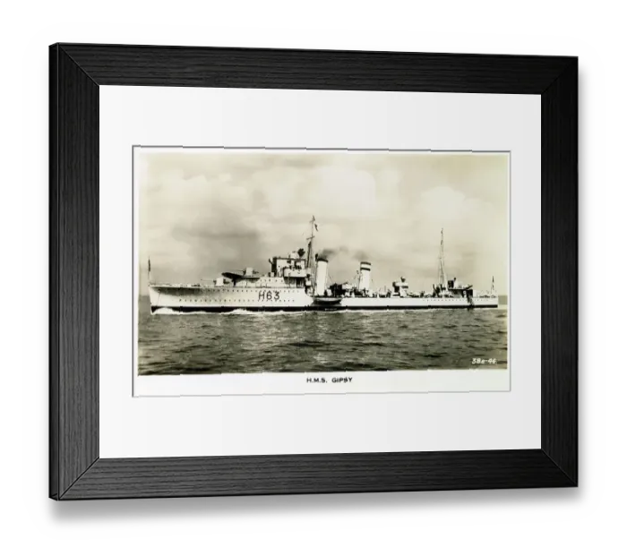 Framed Print : HMS Gipsy, British Greyhound Class destroyer H63 Date: circa 1938 Framed Print : HMS Gipsy, British Greyhound Class destroyer H63 Date: circa 1938