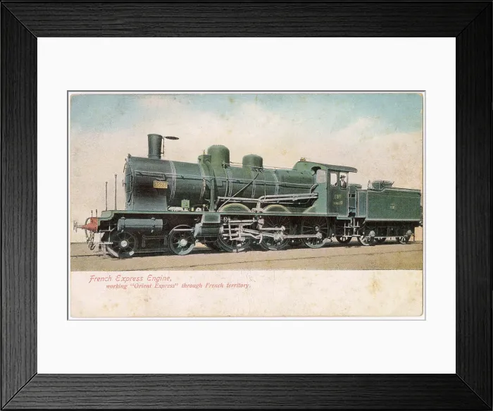 Framed Print : French Express Engine 3528, working Orient Express through French territory Date: circa 1906 Framed Print : French Express Engine 3528, working Orient Express through French territory Date: circa 1906