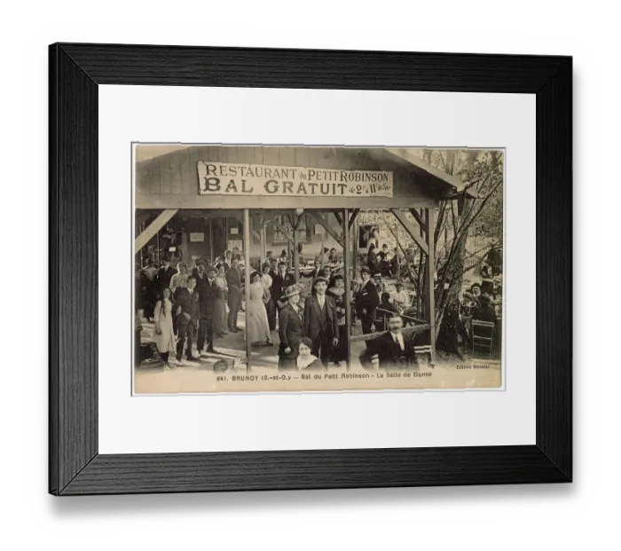 Framed Print : Petit Robinson Dance Hall, Brunoy, SE suburbs of Paris, France Date: circa 1910 Framed Print : Petit Robinson Dance Hall, Brunoy, SE suburbs of Paris, France Date: circa 1910