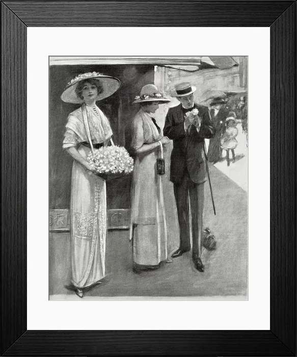 Framed Print : Inaugurating Alexandra Rose Day, 1912 Framed Print : Inaugurating Alexandra Rose Day, 1912