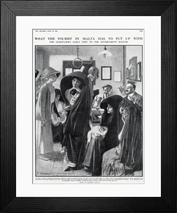 Framed Print : What the tourist in Malta has to put up with: the compulsory daily visit to the government doctor Framed Print : What the tourist in Malta has to put up with: the compulsory daily visit to the government doctor