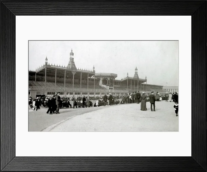 Framed Print : Grandstand at Belle Vue Gardens, Manchester Framed Print : Grandstand at Belle Vue Gardens, Manchester