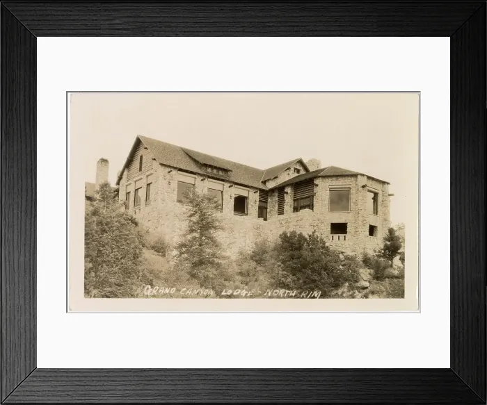 Framed Print : Grand Canyon Lodge, viewed from below, North Rim, Arizona, USA Date: 1930s Framed Print : Grand Canyon Lodge, viewed from below, North Rim, Arizona, USA Date: 1930s