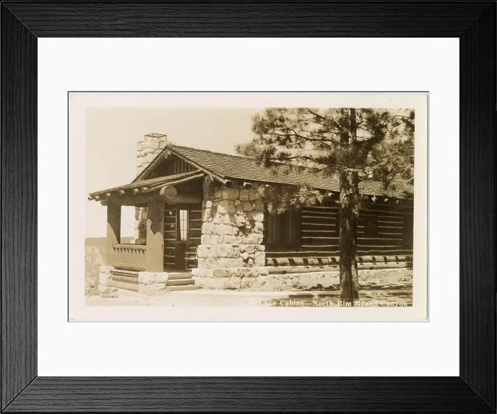 Framed Print : Grand Canyon Lodge, De Luxe Cabins, North Rim, Arizona, USA Date: 1930s Framed Print : Grand Canyon Lodge, De Luxe Cabins, North Rim, Arizona, USA Date: 1930s