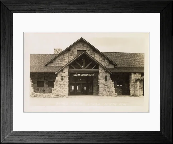 Framed Print : Grand Canyon Lodge, main entrance to state park, North Rim, Arizona, USA Date: 1930s Framed Print : Grand Canyon Lodge, main entrance to state park, North Rim, Arizona, USA Date: 1930s