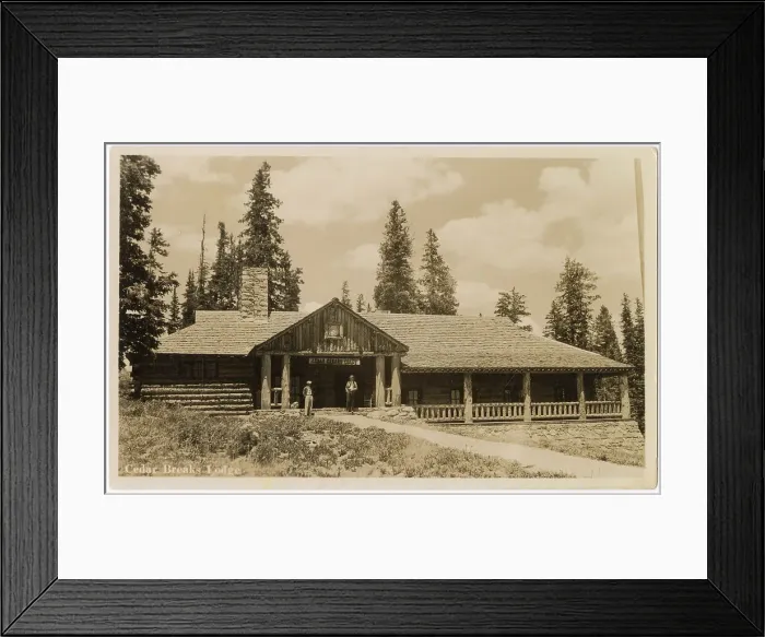 Framed Print : Cedar Breaks Lodge, near Cedar City, Utah, USA Date: 1930s Framed Print : Cedar Breaks Lodge, near Cedar City, Utah, USA Date: 1930s