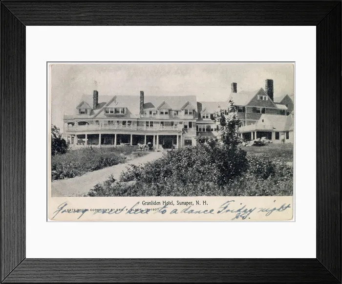 Framed Print : Granliden Hotel, Sunapee, New Hampshire, USA Date: early 1900s Framed Print : Granliden Hotel, Sunapee, New Hampshire, USA Date: early 1900s