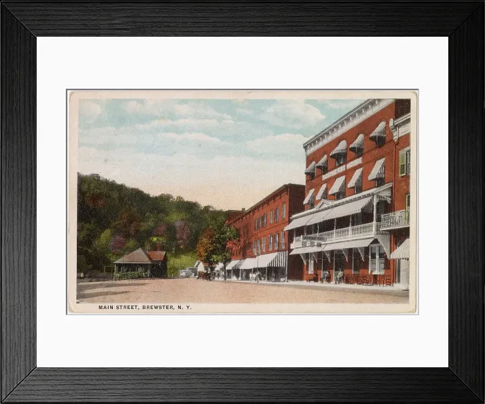 Framed Print : Main Street, Brewster, Putnam County, New York State, USA Date: circa 1908 Framed Print : Main Street, Brewster, Putnam County, New York State, USA Date: circa 1908