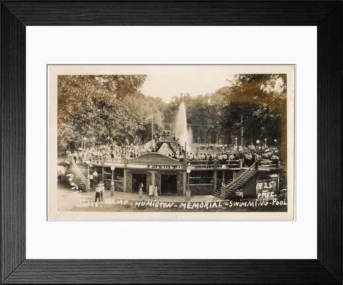 Framed Print : Camp Humiston memorial swimming pool, Pontiac, Illinois, USA Date: 1925 Framed Print : Camp Humiston memorial swimming pool, Pontiac, Illinois, USA Date: 1925
