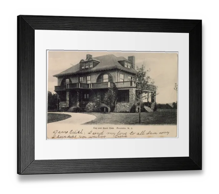 Framed Print : Cap and Gown Club, Princeton, New Jersey, USA Date: circa 1900s Framed Print : Cap and Gown Club, Princeton, New Jersey, USA Date: circa 1900s