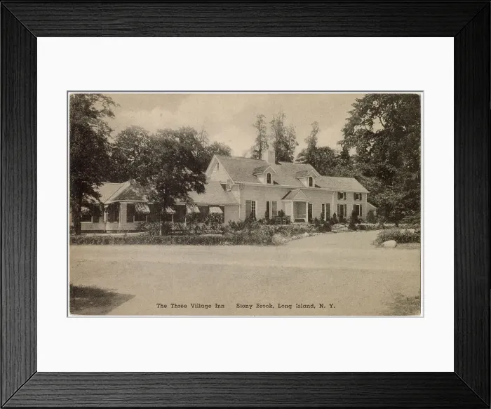 Framed Print : Three Village Inn, Stony Brook, Long Island, New York State, USA Date: circa 1940 Framed Print : Three Village Inn, Stony Brook, Long Island, New York State, USA Date: circa 1940