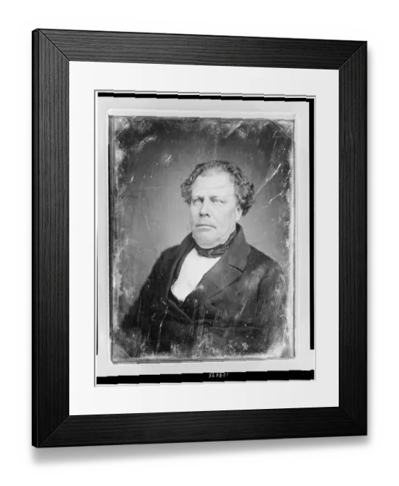 Framed Print : Edward Knight Collins (1802-1878) - an American shipping magnate Date: circa 1850 Framed Print : Edward Knight Collins (1802-1878) - an American shipping magnate Date: circa 1850