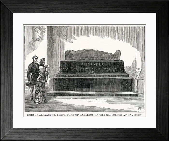 Framed Print : Tomb of Alexander, 10th Duke of Hamilton. Date: 1882 Framed Print : Tomb of Alexander, 10th Duke of Hamilton. Date: 1882