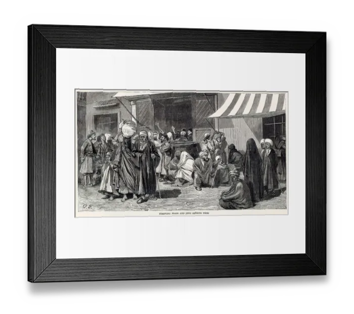 Framed Print : Arabs and Jews seeking food after burning of Alexandria Framed Print : Arabs and Jews seeking food after burning of Alexandria