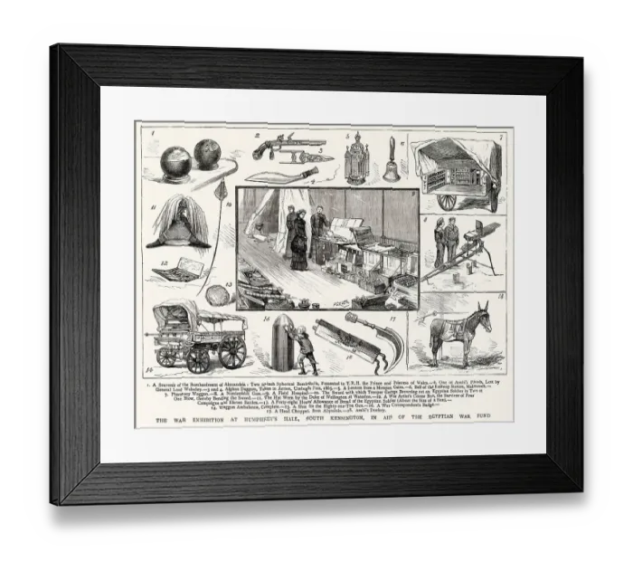 Framed Print : The war exhibition at Humphrey?s Hall, South Kensington Framed Print : The war exhibition at Humphrey?s Hall, South Kensington
