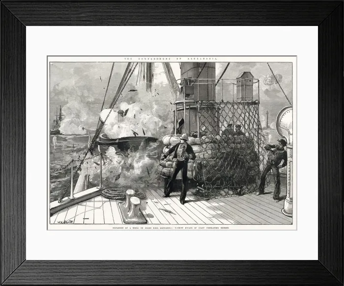 Framed Print : Explosion of a Shell on HMS Alexandra Framed Print : Explosion of a Shell on HMS Alexandra