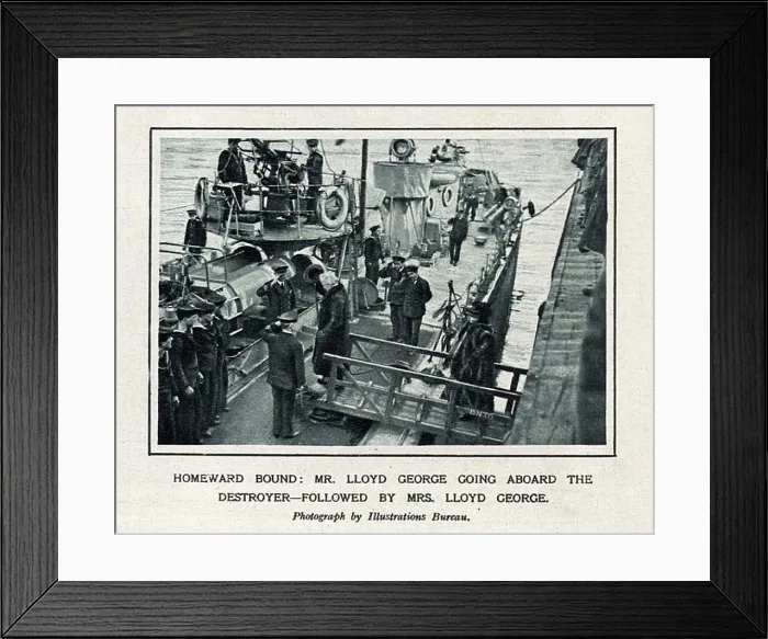 Framed Print : Homebound from Paris on the destroyer - February, 1919 Framed Print : Homebound from Paris on the destroyer - February, 1919