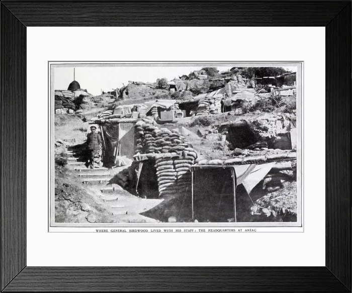Framed Print : Where General Birdwood lived with his staff, HQ at Anzac