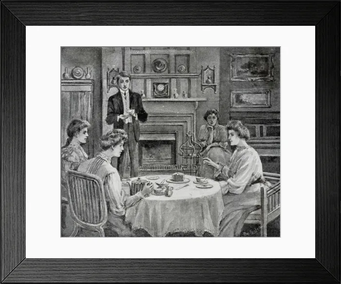 Framed Print : Afternoon tea 1906 Framed Print : Afternoon tea 1906