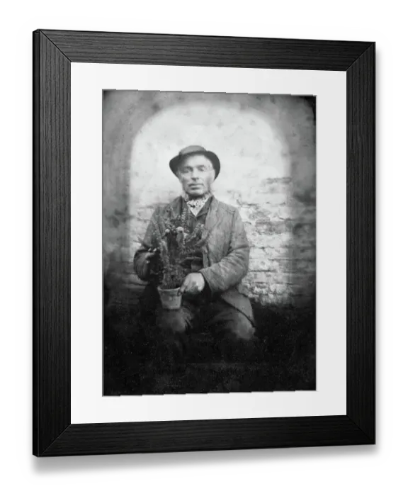 Framed Print : Ambrotype - Gardener