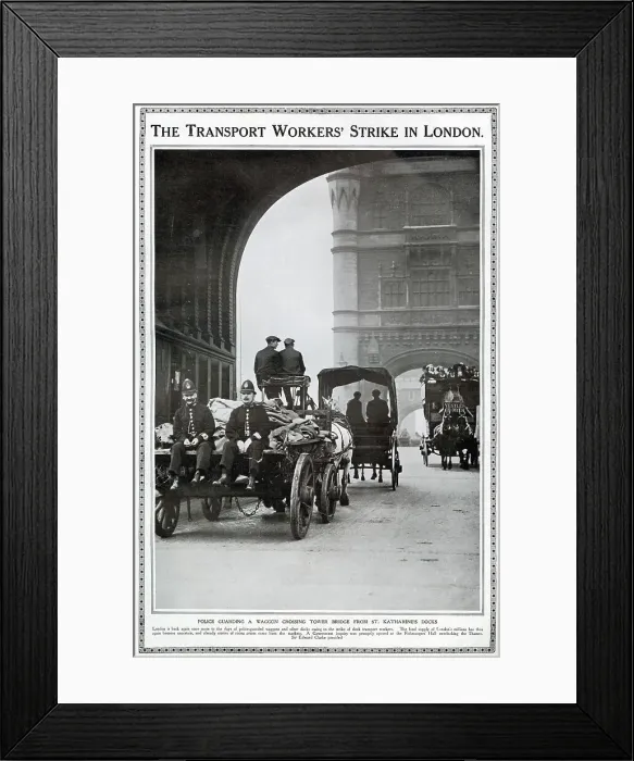 Framed Print : Transport Workers Strike in London 1912 Framed Print : Transport Workers Strike in London 1912