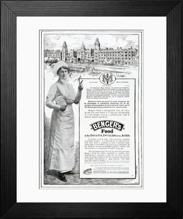 Framed Print : Advert for Benger's Infant Food 1921 Framed Print : Advert for Benger's Infant Food 1921