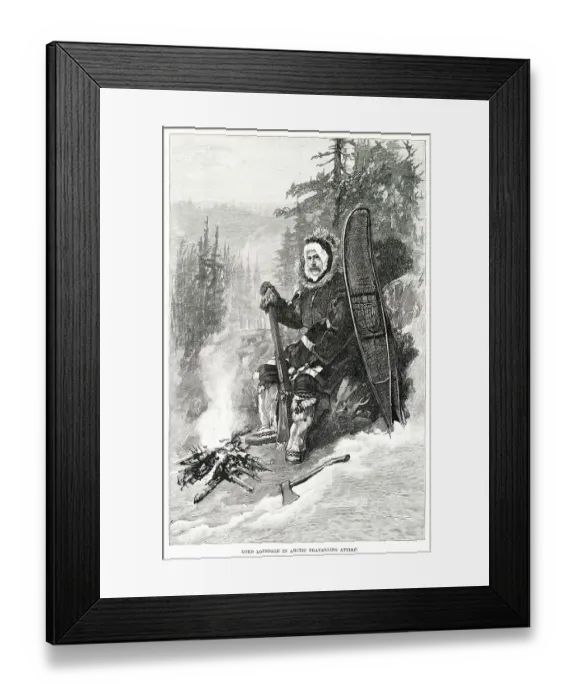 Framed Print : The Earl of Lonsdale pictured in his arctic travelling attire during his expedition in 1889 through North West North America, from the North Saskatchewan River to the shores of the Arctic Ocean across Alaska to the North Pacific. Date: 1890 Framed Print : The Earl of Lonsdale pictured in his arctic travelling attire during his expedition in 1889 through North West North America, from the North Saskatchewan River to the shores of the Arctic Ocean across Alaska to the North Pacific. Date: 1890