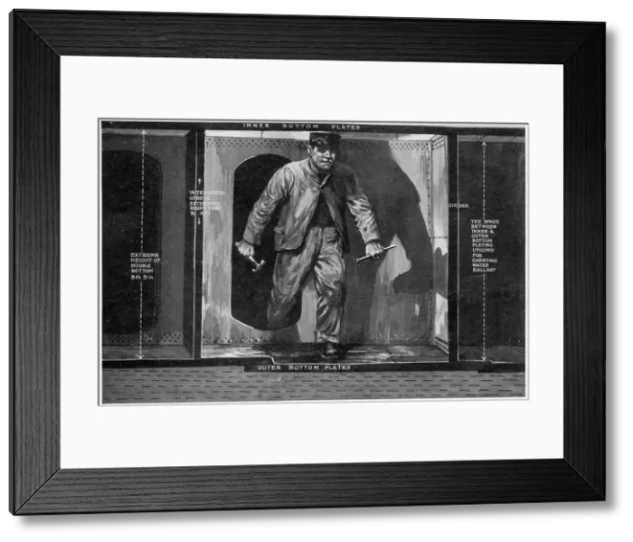 Framed Print : Height of the double bottom on a great liner Framed Print : Height of the double bottom on a great liner