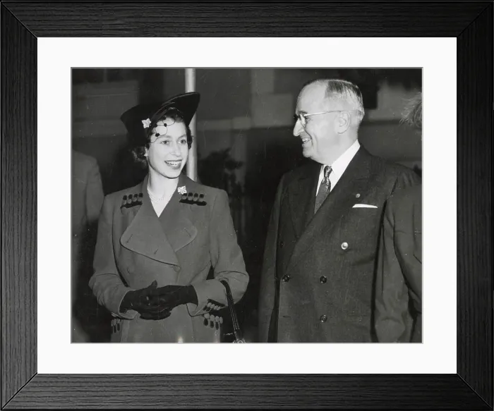 Framed Print : Princess Elizabeth with President Truman Framed Print : Princess Elizabeth with President Truman